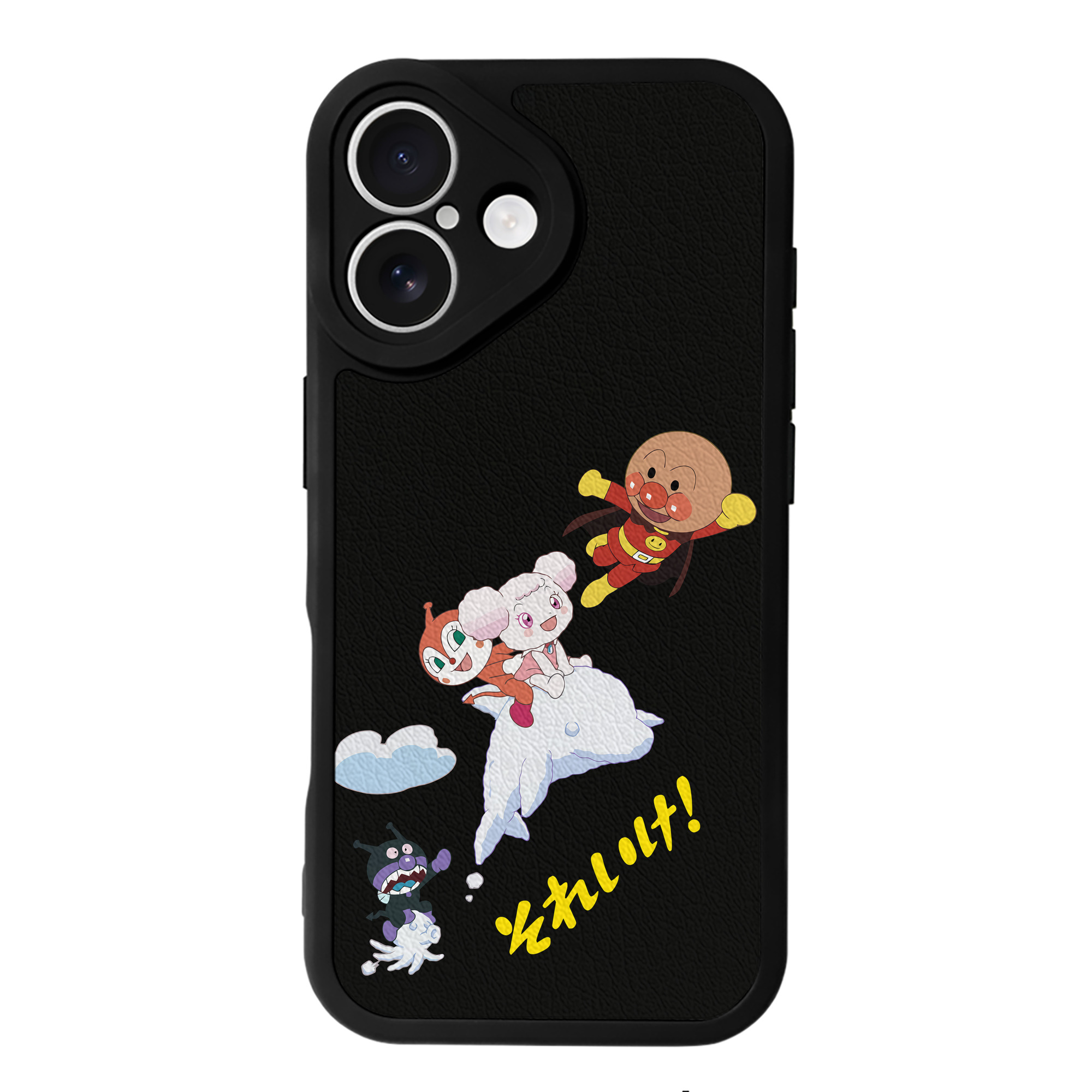 （画像用） アンパンマン Anpanman 【iPhone 16シリーズ対応】シリコンスマホケース（レザー調） 材質：シリコン